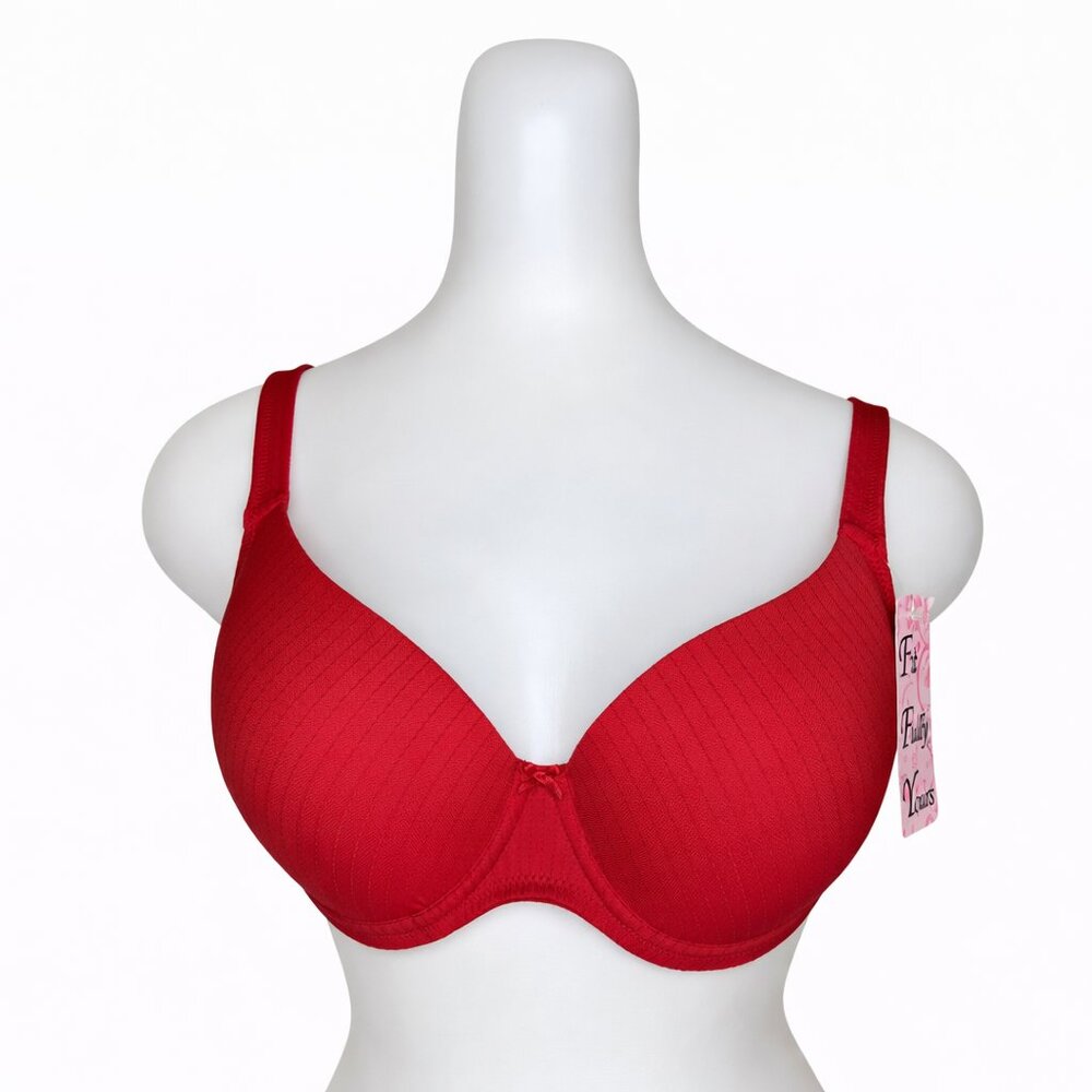 Fit Fully Yours • Red Bra 36C • Supportive • Underwire • Full Coverage • NWT